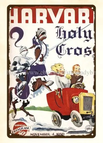 1950 Ivy  Football Programs metal tin sign rusty replica wall decor sign