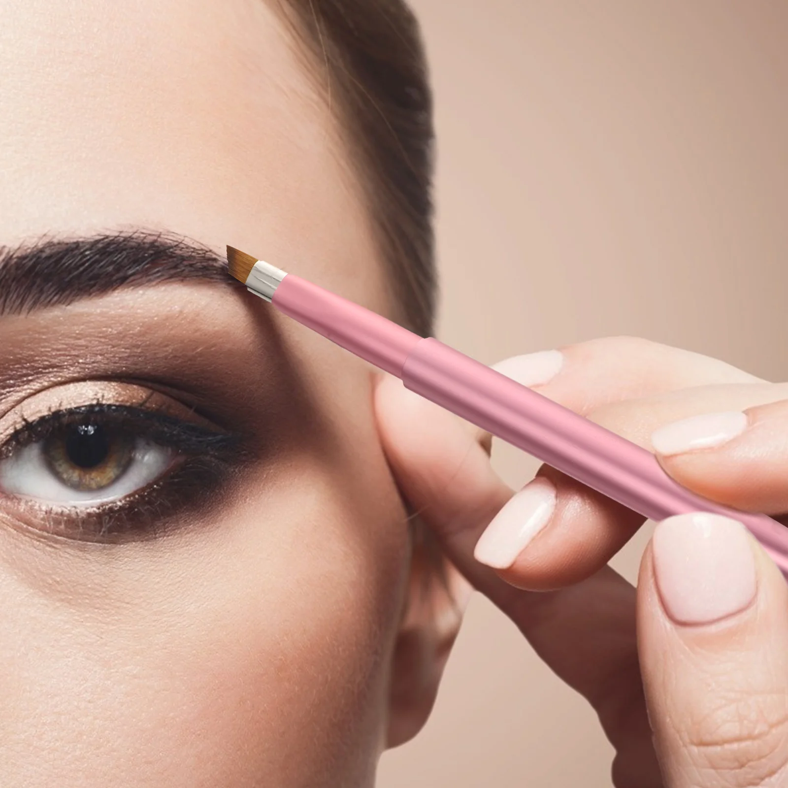 2 stks Wenkbrauw Lip Borstel Set Professionele Make-Up Tool Voor Vrouwen Meisjes Draagbare Accessoire Kit Oogschaduw Concealer Vezel