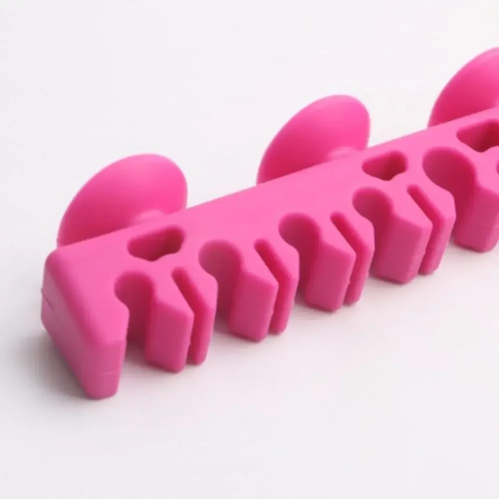 アクセサリーシリコーン化粧ブラシホルダーポータブル吸盤ブラシ乾燥ラックソフトメイクツール収納ラック女性