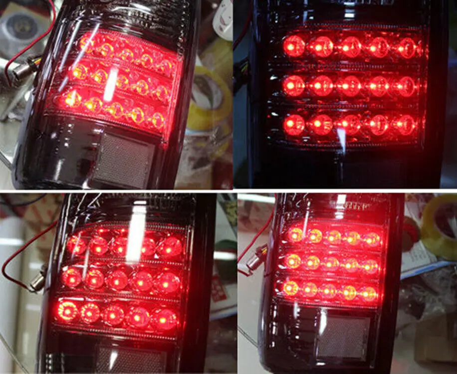 RED+SMOKE BLAF LED TAIL LIGHT For 1991-1997 TOYOTA LAND CRUISER FJ80 LC80 FZJ80 Lexus LX450 view 5