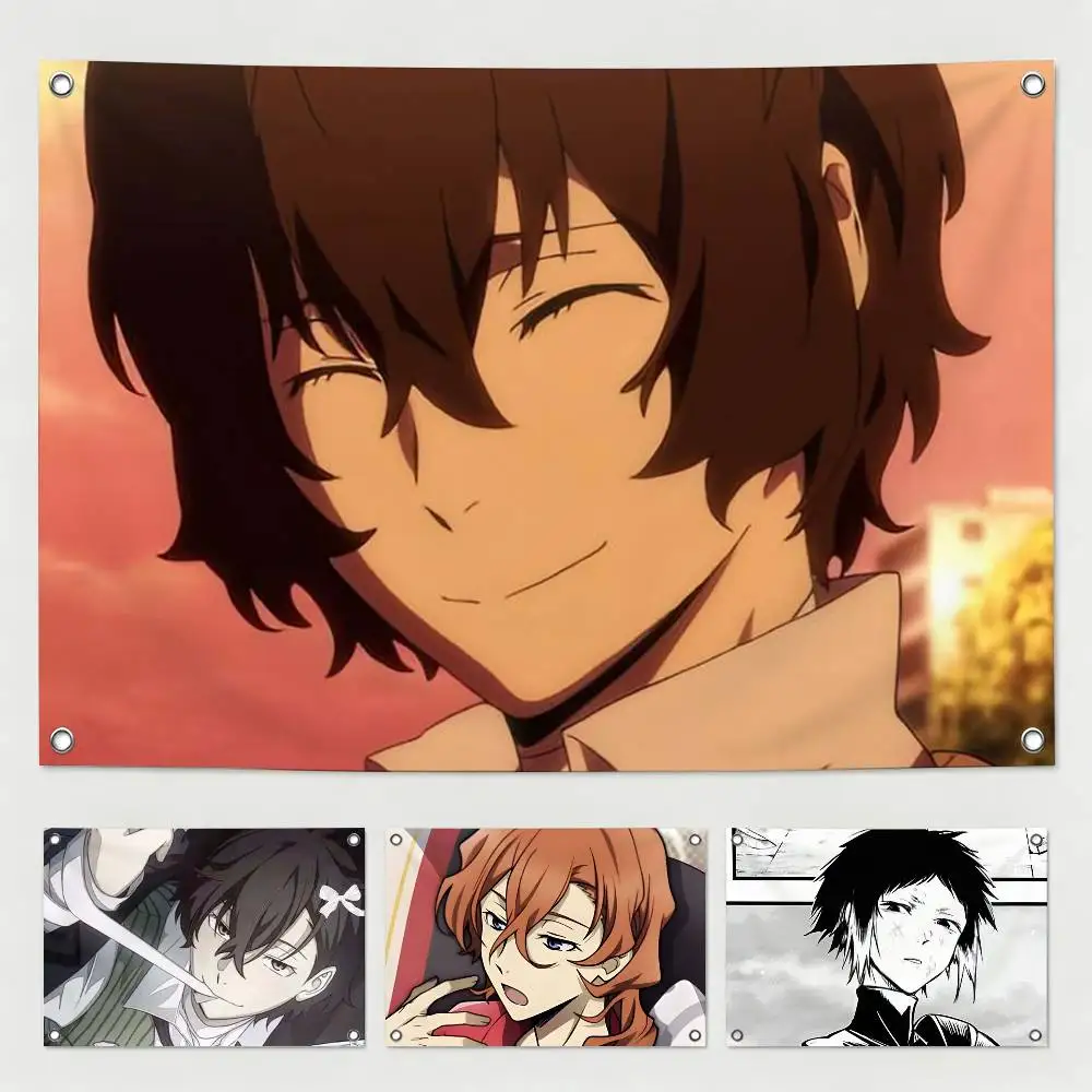 Anime B-Bungo S-Stray Dogs Flags Wall Hanging Tapestry Outdoor Garage Room Decorative flag Background Blanket