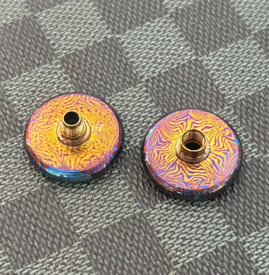 Used EDC timascus button 24.5mm*15mm Stress Relief Toy Haptic Spinner Fingertip Gyroscope Decompression Toys