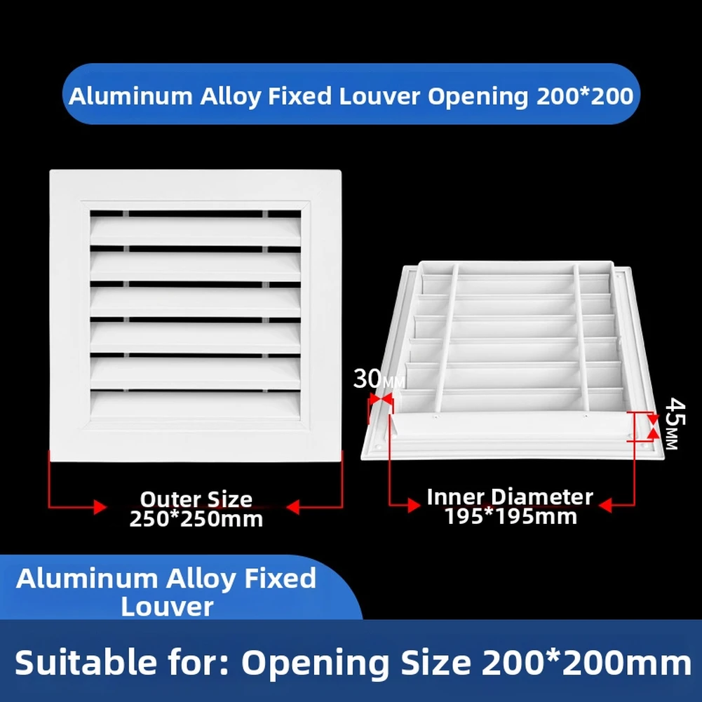 Aluminum Ventilation Grille Air Conditioner Louvered Air Outlet Grille Cover For Attic And Shed Ventilation Easy Installation