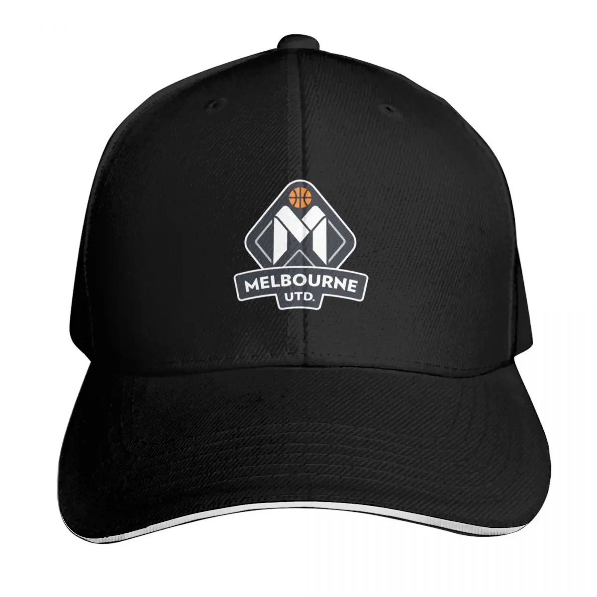 Melbourne United Baseball Cap Six Panel Structured Crown Sun Protection UPF 50+ Breathable Mesh Back