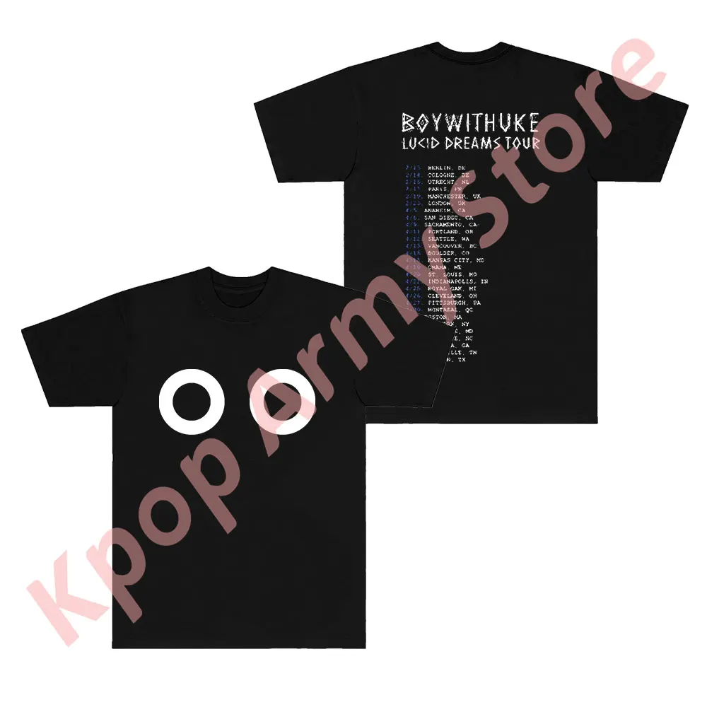 BoyWithUke Tour T-shirts New Logo Merch Tee Cosplay Women Men Fashion Casual Short Sleeve Streetwear