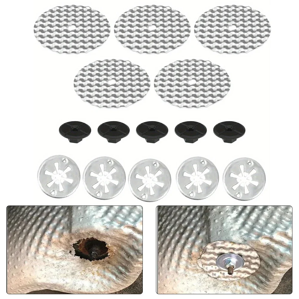 15PCS Automotive Undertray Exhaust Heat Shield Repair Kit N90796501 Heat Protection PlateHeat Shield Metal Spring Washer Nut