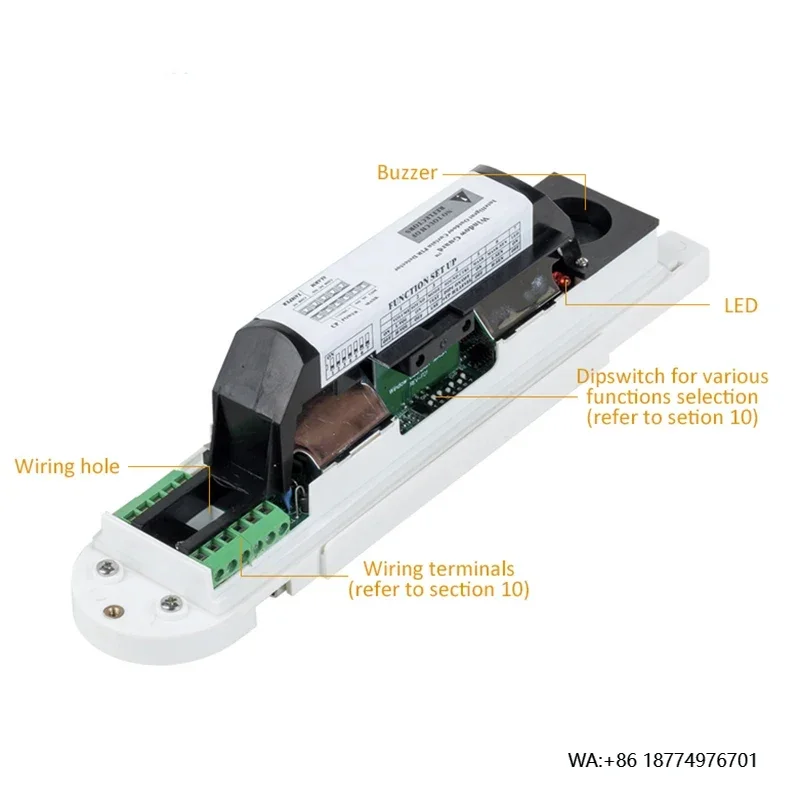 

Wired Curtain PIR Motion Detector Dual Infrared Detector Outdoor Waterproof 24M Detection Range Built-in Buzzer Alarm 70dB Sound