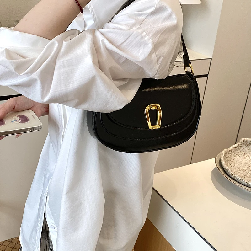 Luxus Designer Hobos Handtasche Frauen Kleine Achselhöhle Tasche Vintage Kupplung Geldbörse Pu Flap Schulter Taschen Für Damen Khaki Umhängetaschen – Detail 6