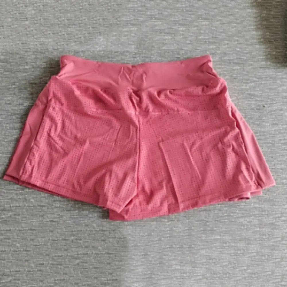 Mini short de course en maille 2 en 1, taille haute, bas de survêtement, vêtements de sport d'été, jupe de yoga, 03/