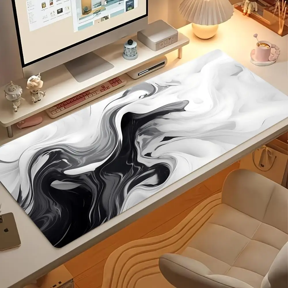 large mouse pad desk pad Computer Desk pad pc accessories gaming mats rubber anti-slip edge locking Blush Pink Marble office mat