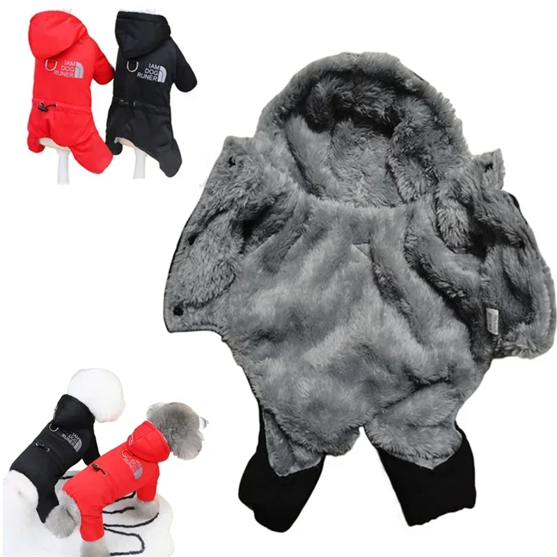 Winter Pet Dog Clothes Super Warm Jacket Thicken Cotton Coat Waterproof Pets Clothing For Small Dogs French Bulldog Puppy Outfit