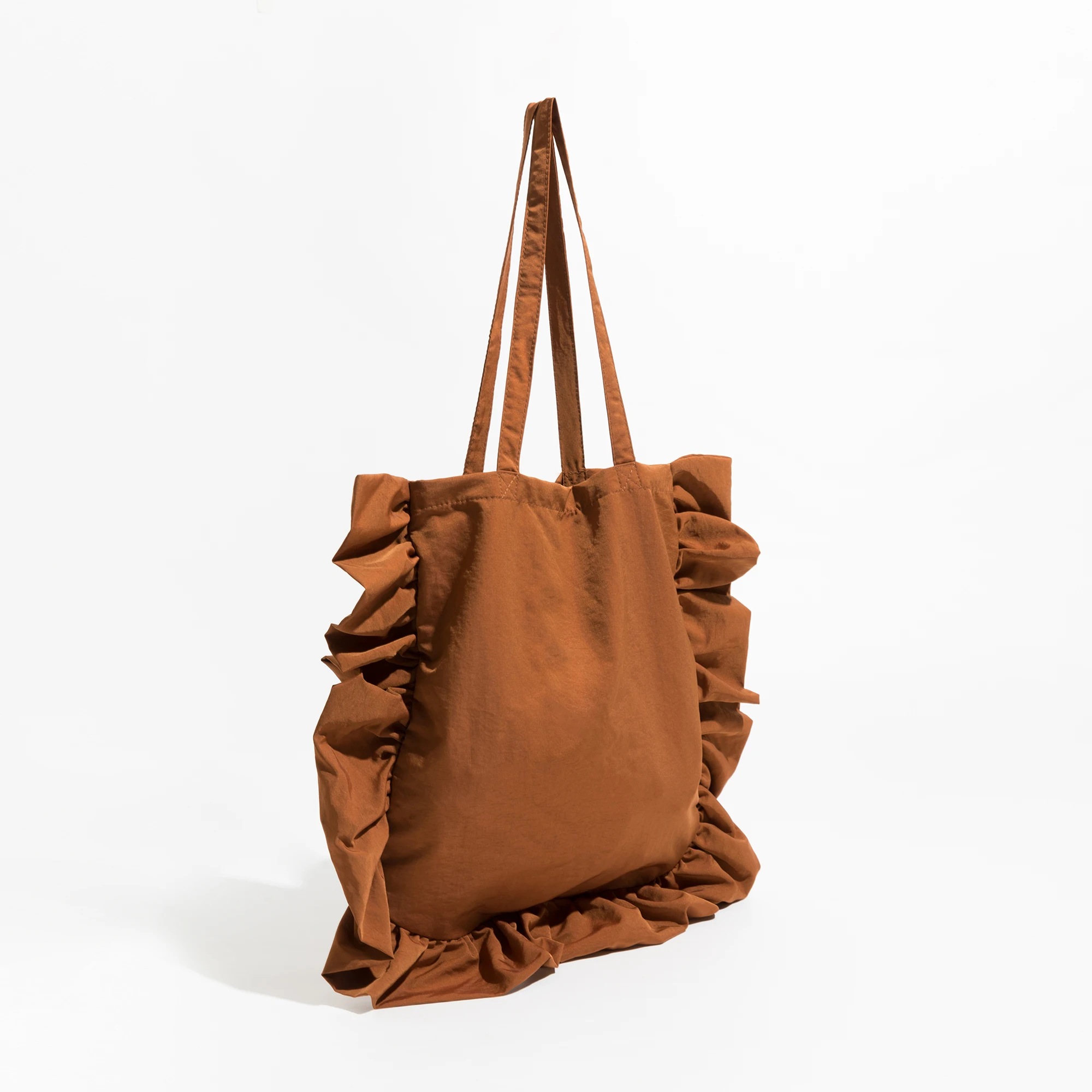 MABULA Ruffled Women\'s Casual Shopper Handbag Ruched Chic Ultra Thin Shoulder Hobo Purse Large Capacity Tote Bag for work