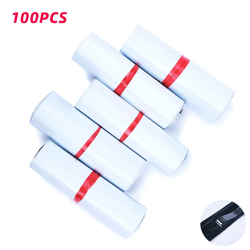 100pcs/Lots White Courier Bag Express Envelope Storage Bags Mail Bag Mailing Bags Self Seal Plastic Packaging Pouch