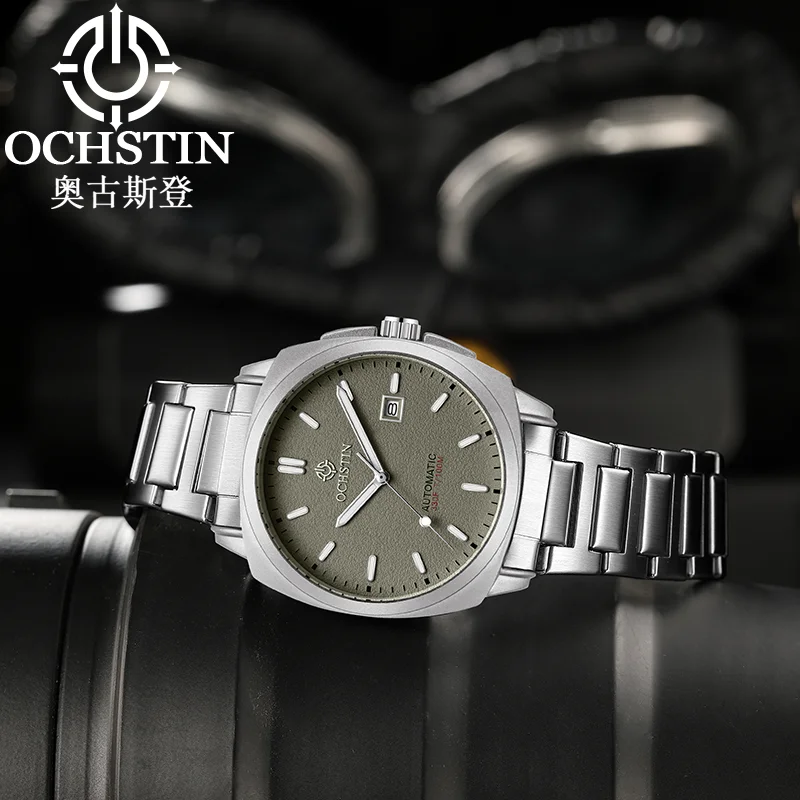 OCHSTIN Retro Elegant Men Self‑winding Automatic Mechanical Watch Man Architect Series Stainless‑Steel Band Waterproof Watches view 4