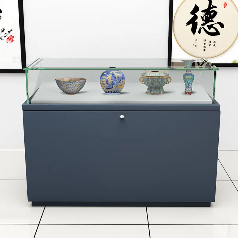 Museum Display Cabinet Antique Cultural Relics Calligraphy and Painting Counter Display Cabinet Enterprise Exhibition Jewelry