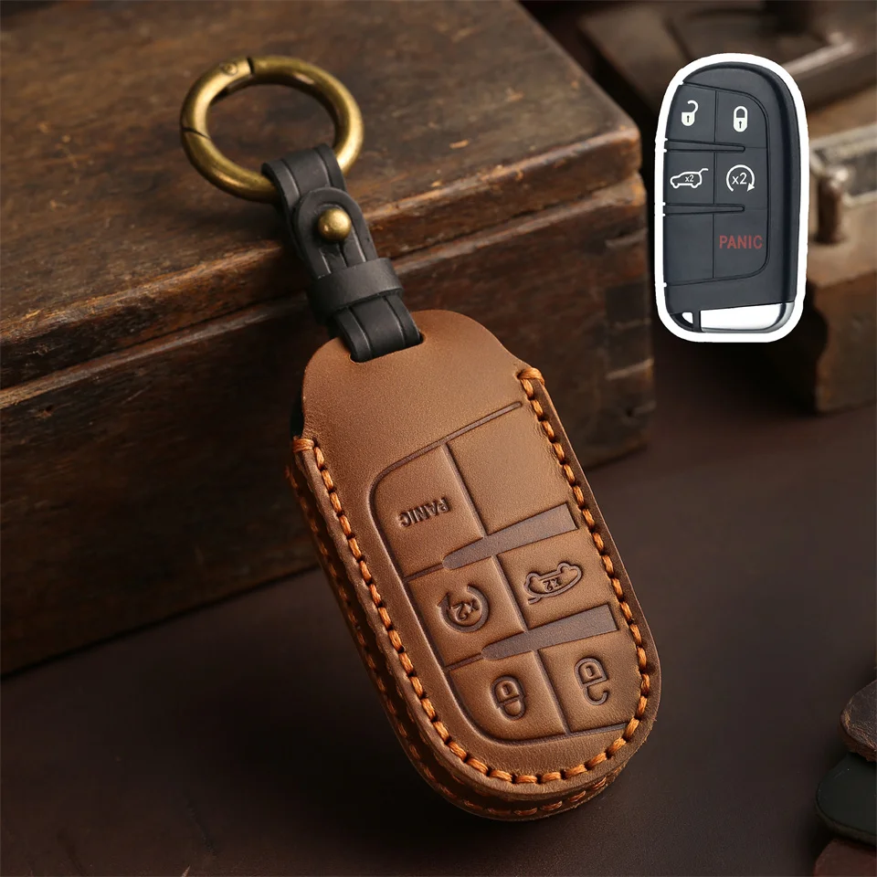 Car Key Cover Case Fob for Jeep Renegade Compass Grand Cherokee for Chrysler 300C Wrangler Dodge Car Accessaries Keychain