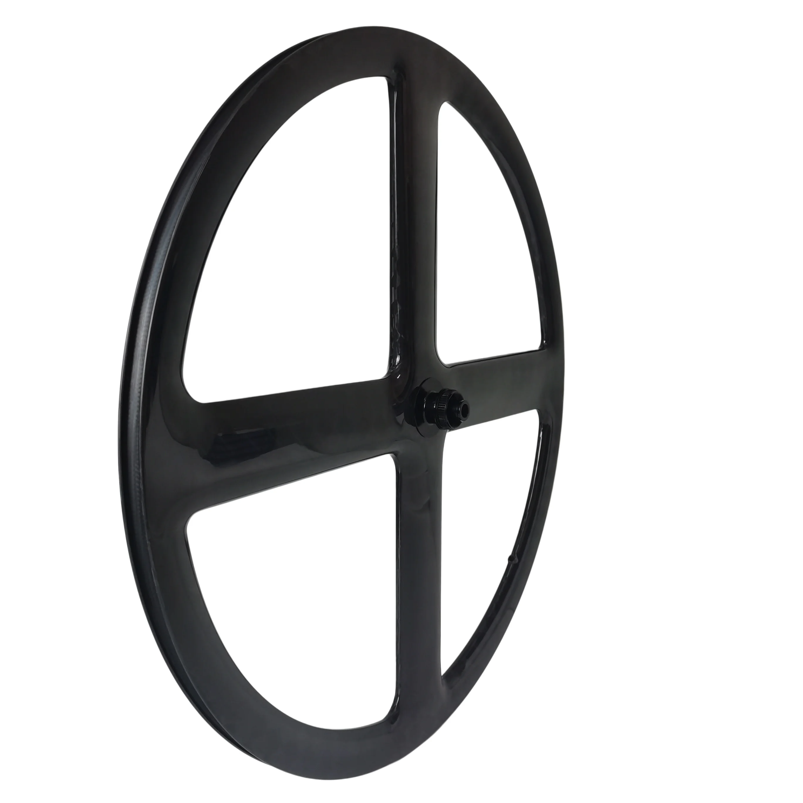 QORA Carbon Fiber 4 Spoke Wheels 700C Track/TT/Triathlon Racing Wheels 6 Pawls 36T Disc/Rim Brake Carbon Road Bicycle Rims