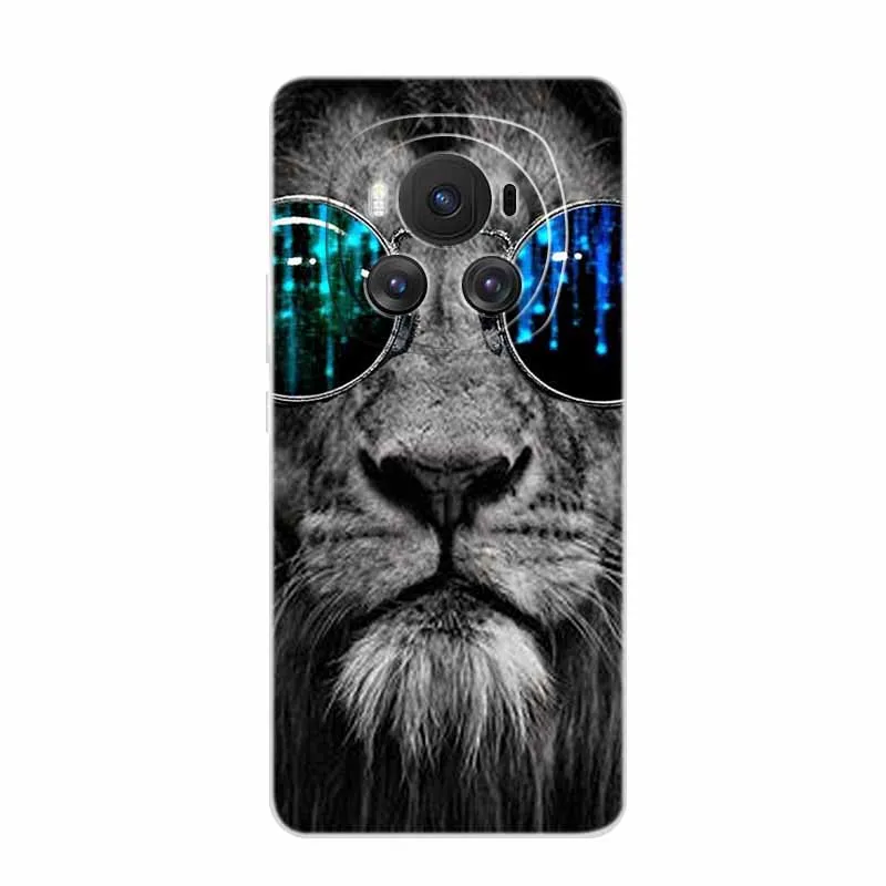For Honor Magic6 Pro Case Fashion Cool Animal Clear Silicone Soft TPU Phone Case For Honor Magic 6 Pro Back Cover Case 6Pro 6.8\