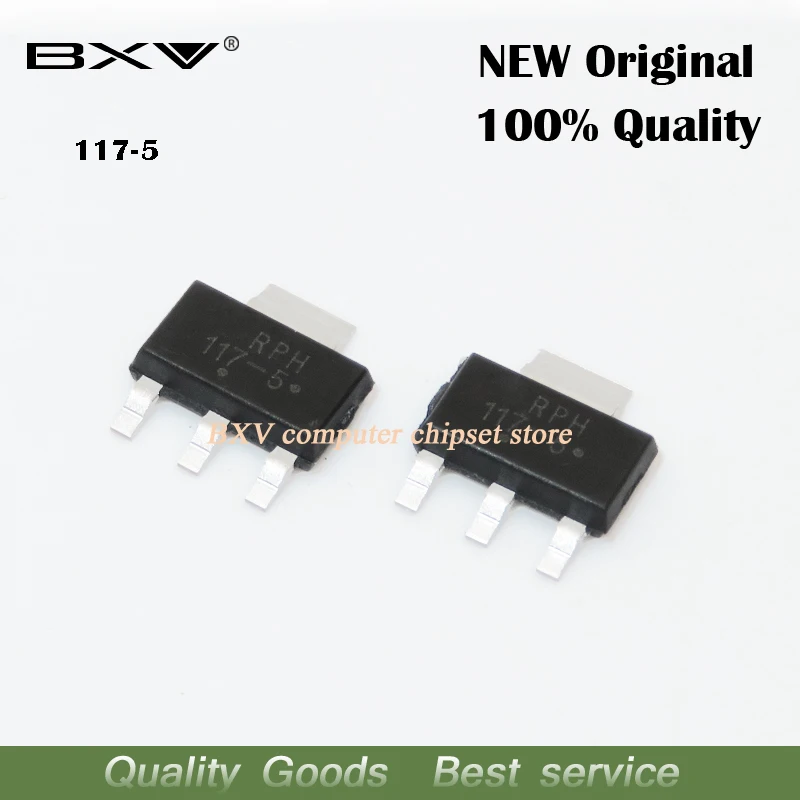 10pcs/lot NCP1117ST50T3G regulated 5V NCP1117 new original SOT-223
