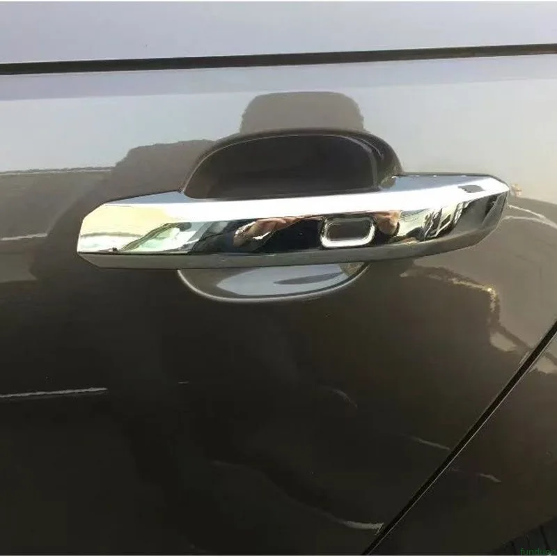 For Audi A4 B9 A5 F5 Q5 FY SQ5 2018 2019 2020 2021 2022 2023 2024 2025 Carbon Fiber Black Car Door Handle Cover Trim Stickers