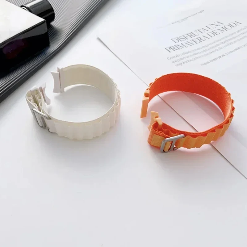 No Gap Alpine Nylon Strap For Samsung Galaxy Watch 7/FE/6/5/4 40mm 44mm Bracelet Galaxy Watch 6-4 Classic 46mm G-hook Wristband