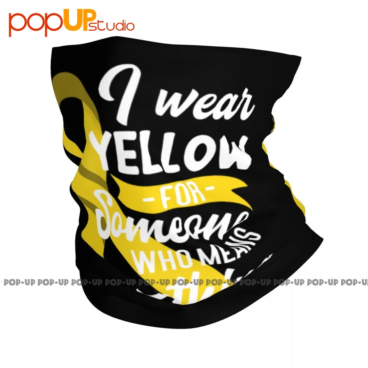 Brave I Endometriosis Awareness I Yellow Ribbon I Everything Neck Gaiter Bandana Scarf Face Mask