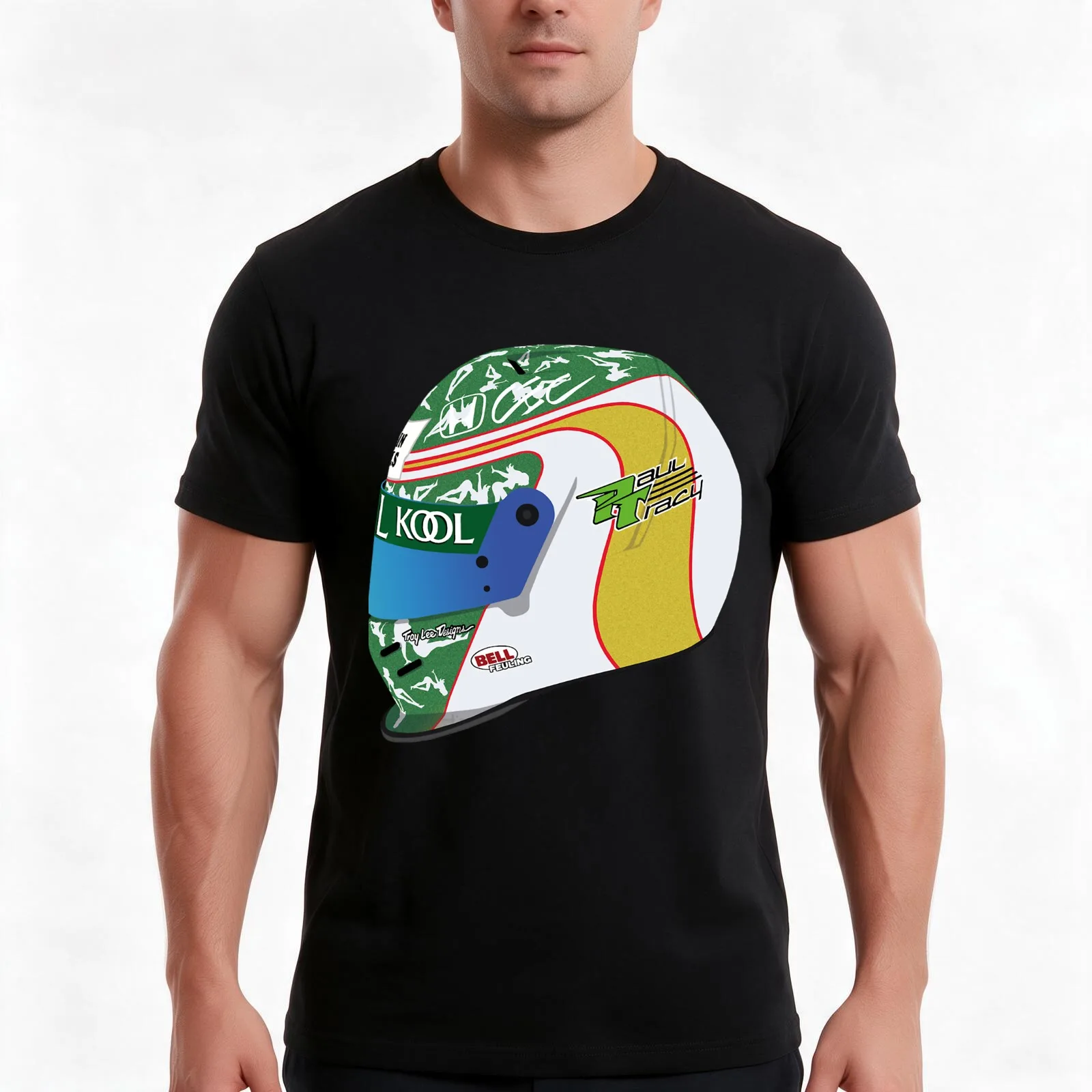 Paul Tracy (2002) Houston _girlie_ helmet T-Shirt Summer Casual Cotton Tee Oversized Streetwear Tops Vintage Graphic Print