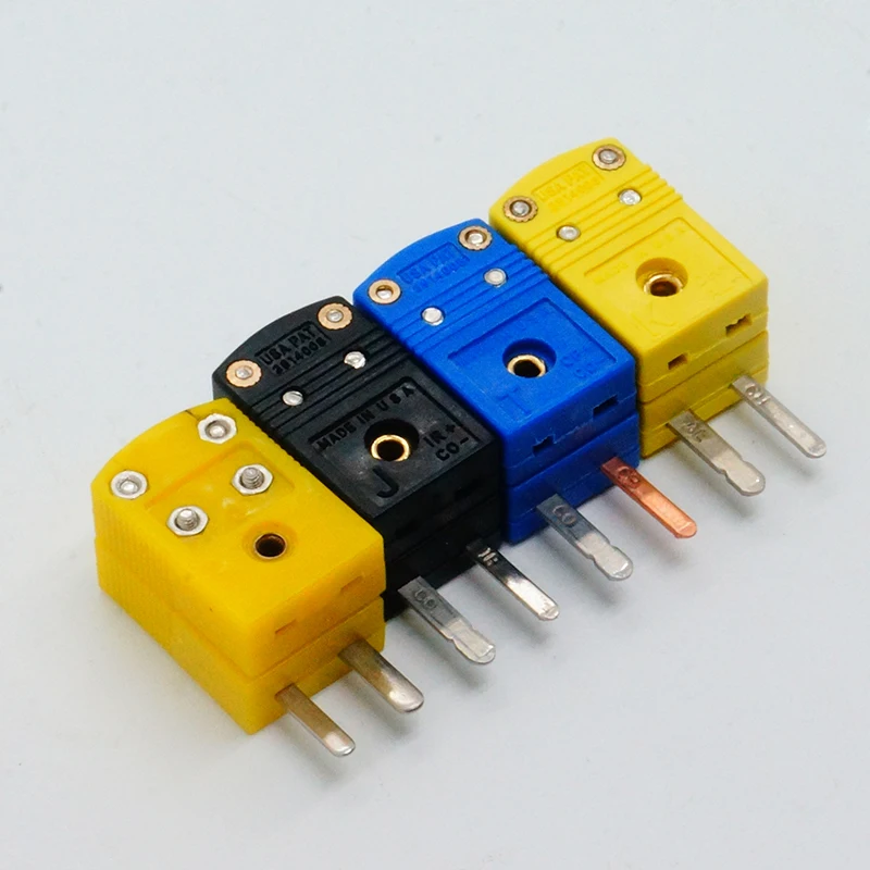 Male/Female Mini Connectors Plug Thermocouple Temperature Male K T J Type Sensors Miniature Socket & Panel Mount