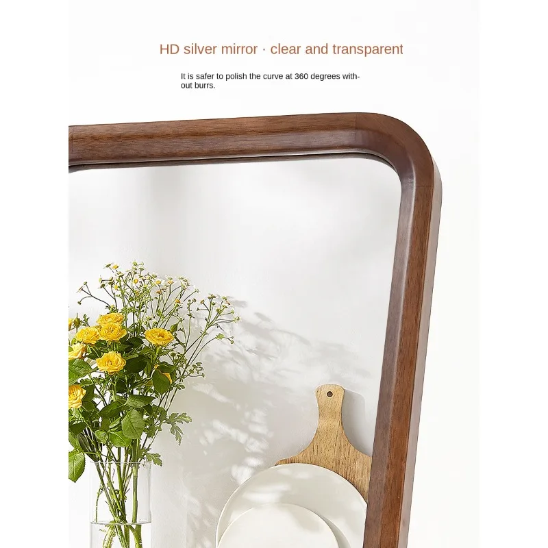 Yangyuan solid wood full bodymirror, floor to ceilingmirror, household bedroom fittingmirror, wall hanging dressingmirror, i