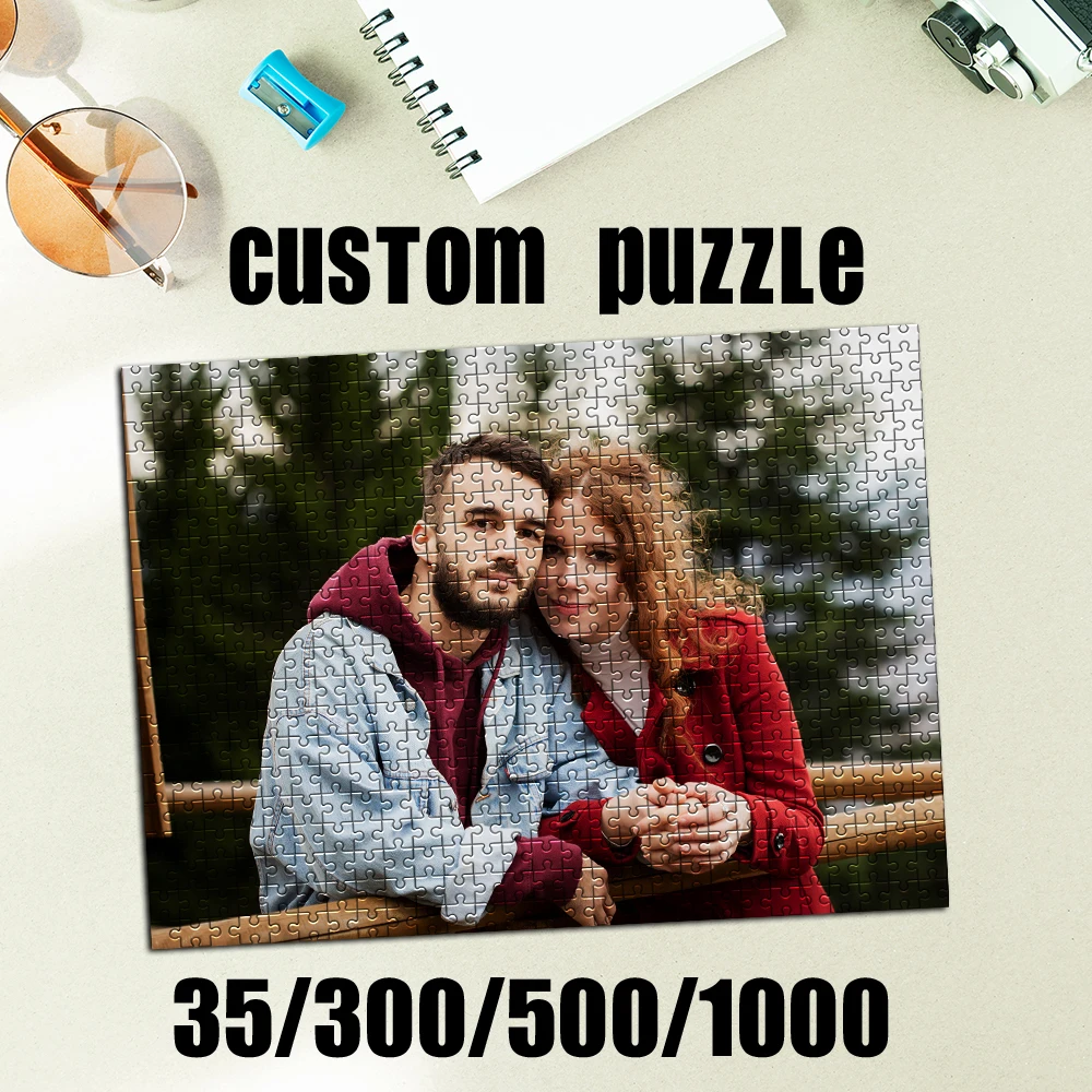 35/300pcs couple Customized Photo Custom DIY Personalised Photo Puzzles Personalized Picture For Kids Toy Girlfriend G