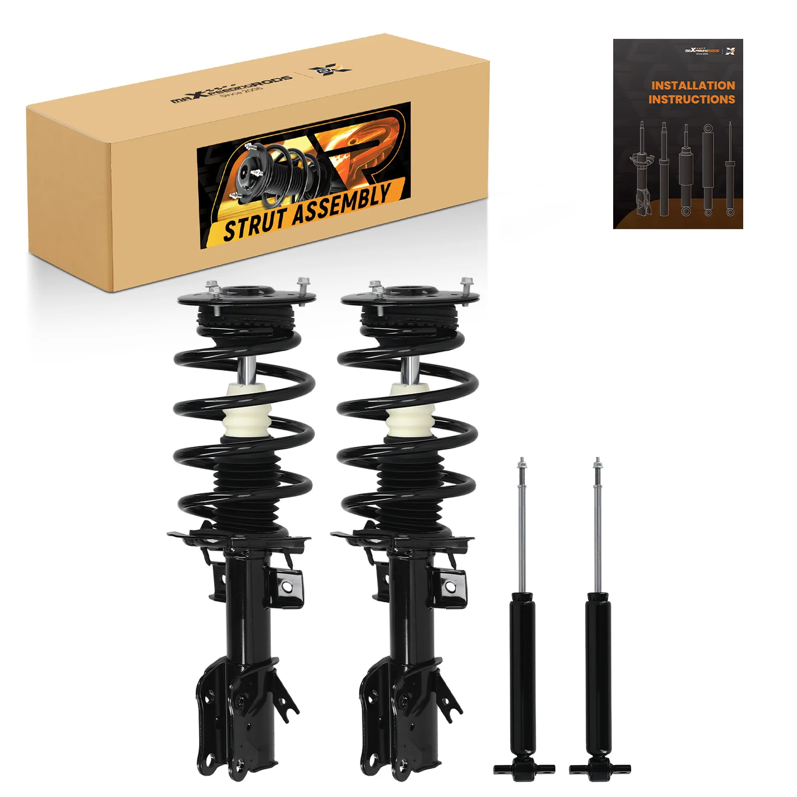 Front Rear Complete Struts w/ Coil Springs for Ford Fusion 2013-2020 Exc. 19
