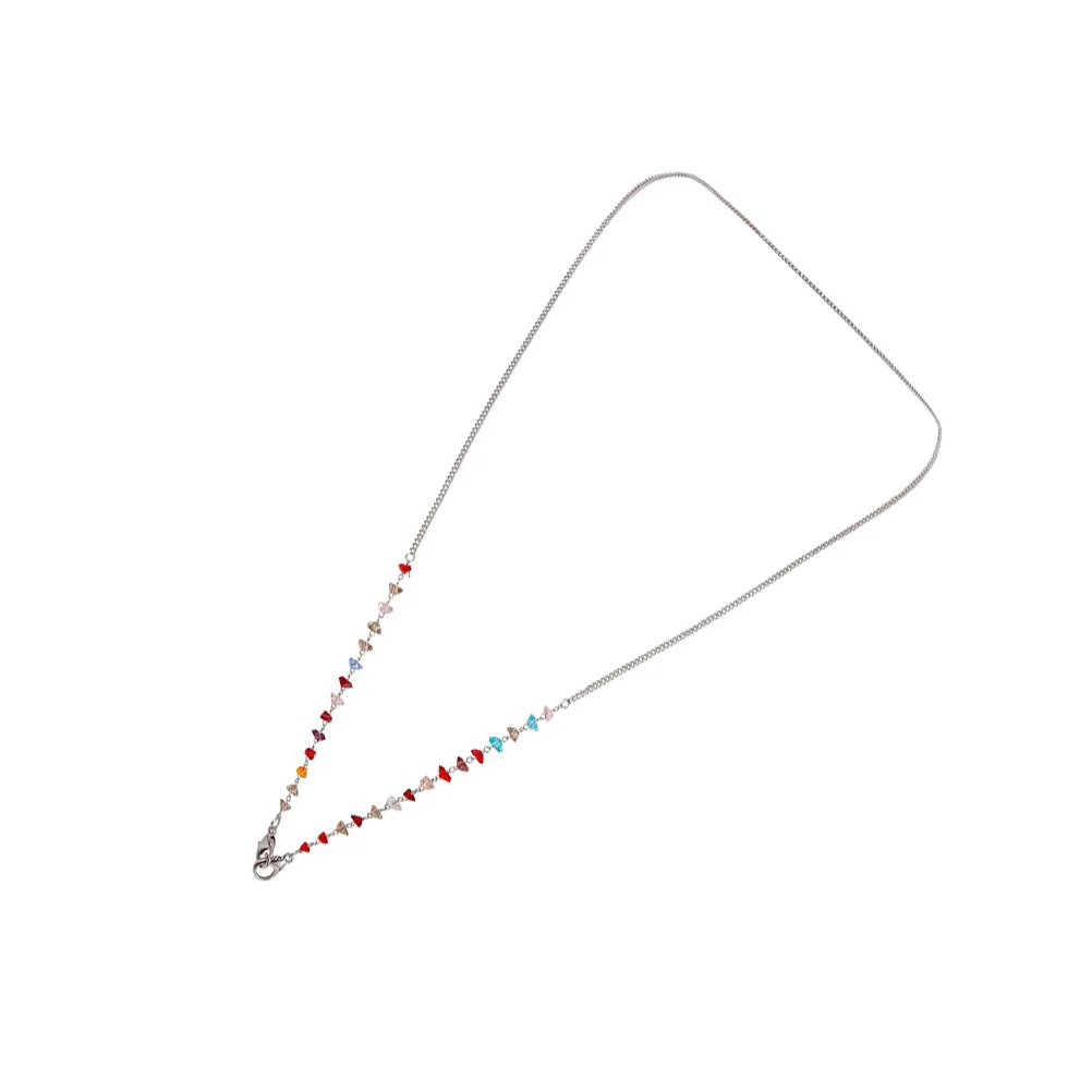 

1pc Anti-Fall Eyeglasses Chain For Women Pearl Necklace Style Glasses Lanyard Non-Slip Face Mask Holder Long Neck Chain