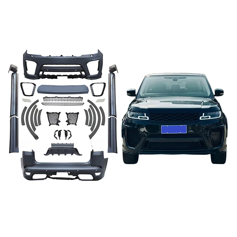 High Quality SVR Style Upgrade Body Kit Front Rear Bars Grille Doors Car Modification Fit for Range Rover Sport 2018‑2023