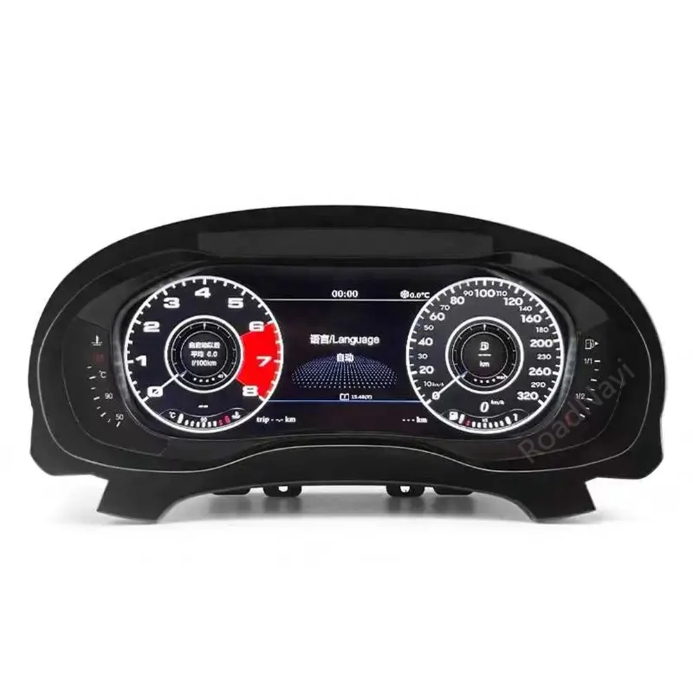 RoadNavi LCD Digital Cluster for VW Golf 6 GTI 6R MK6 2009-2014 Dashboard Panel Speedometer