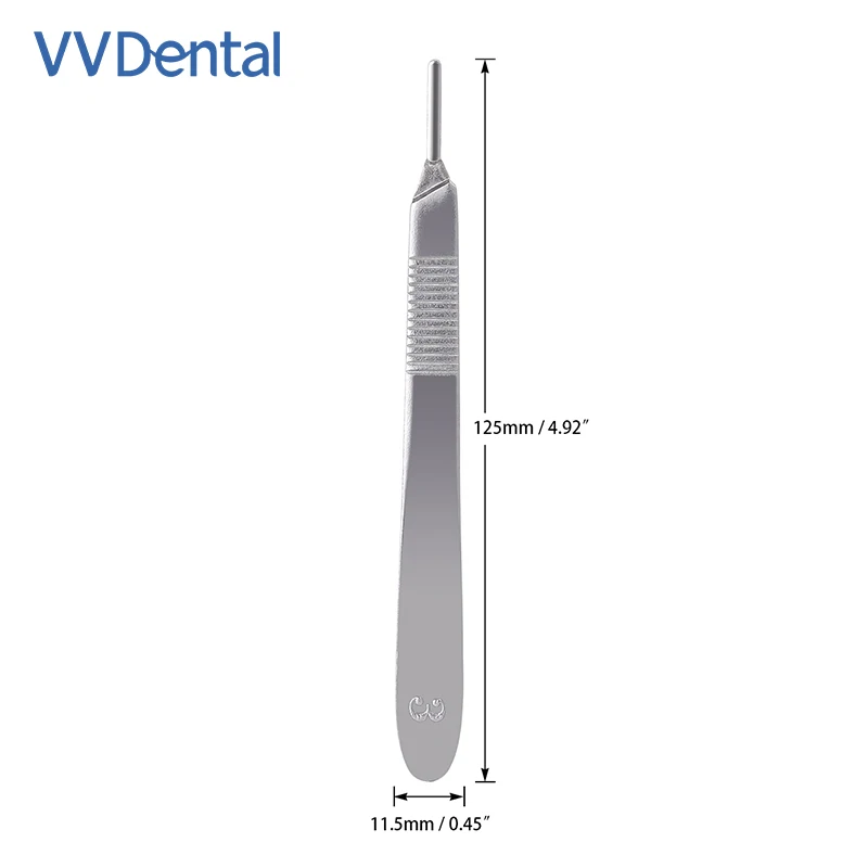 VV Dental 1 PCS 3# Surgery Scalpel Handle Stainless Steel fit for #10 #11 #12  Blades Dental Tool