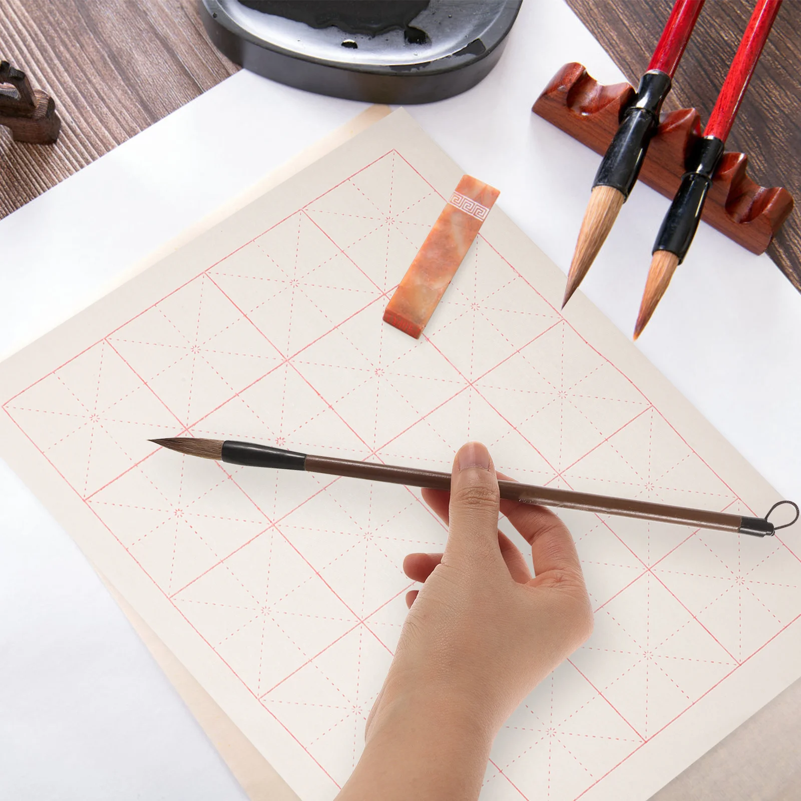 

12pcs Chinese Calligraphy Brush Set Sturdy Brushes For Writing Painting Regular Running Script Cultural Art Tools Ink Painting