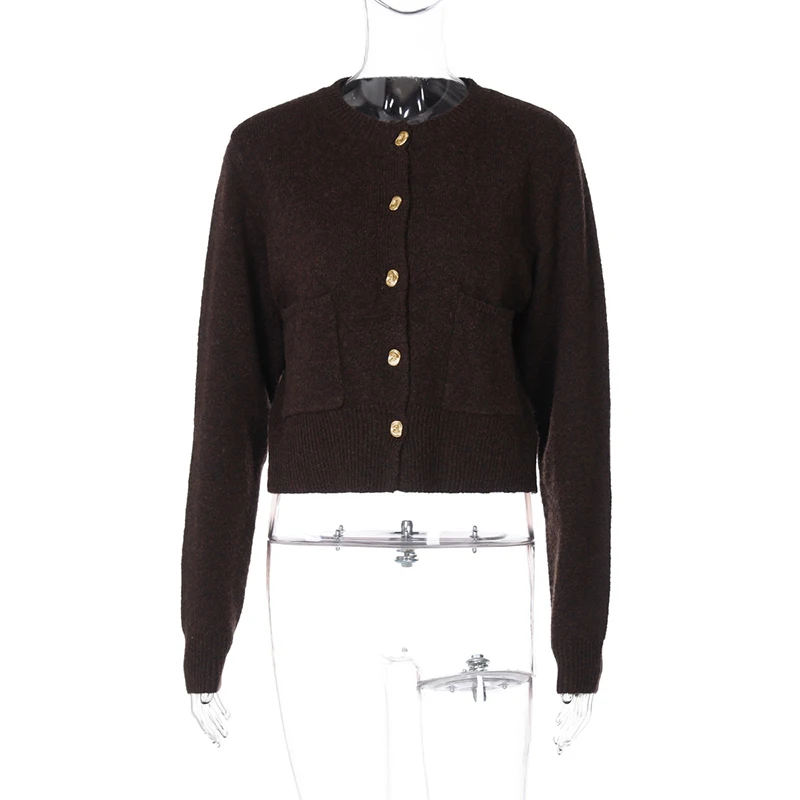 Tornova Beiläufige Gestrickte Strickjacke Für Frauen Langarm O hals Einreiher Pullover Mantel Weibliche Herbst Fashion Solid Stricken Top