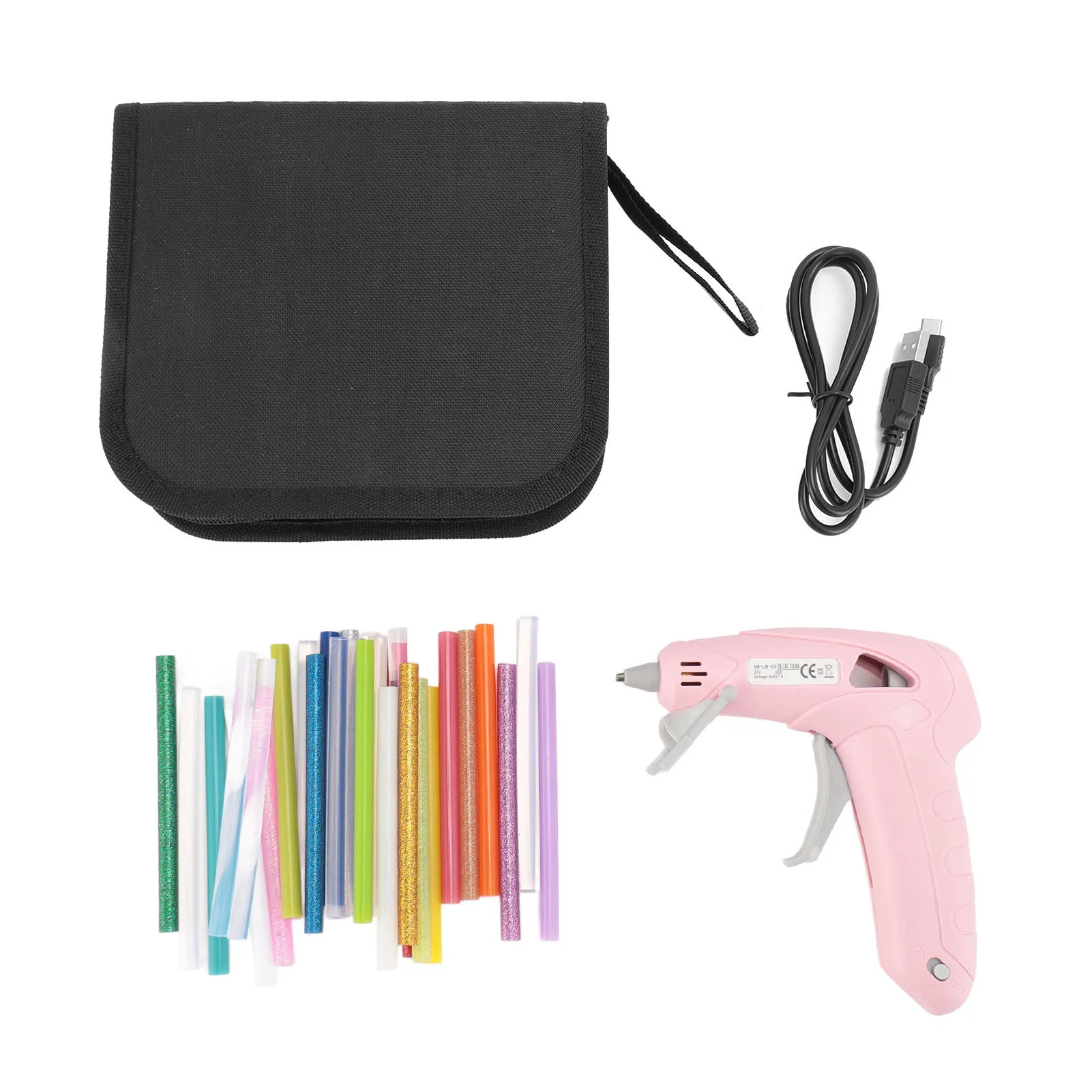Cordless Glue Device Pink Electronic Hot Glue Melting Device USB Rechargeable Handheld Anti Drip for Children for Christmas