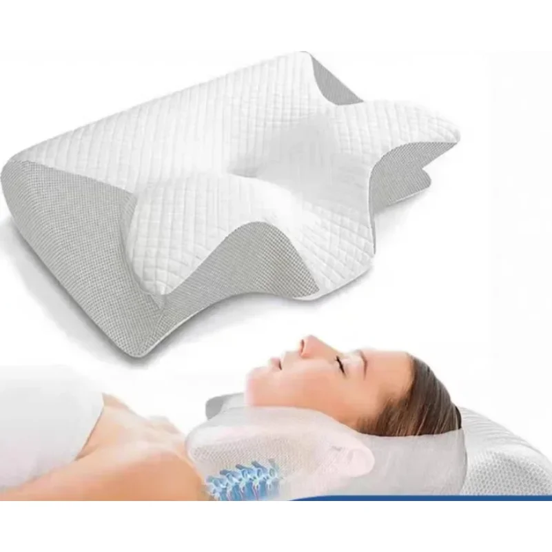 

Sleep Memory Pillow Butterfly Memory Foam Neck Pillows Contoured Sleep For Neck Pain Relief Stomach Support Comfortable Pillow