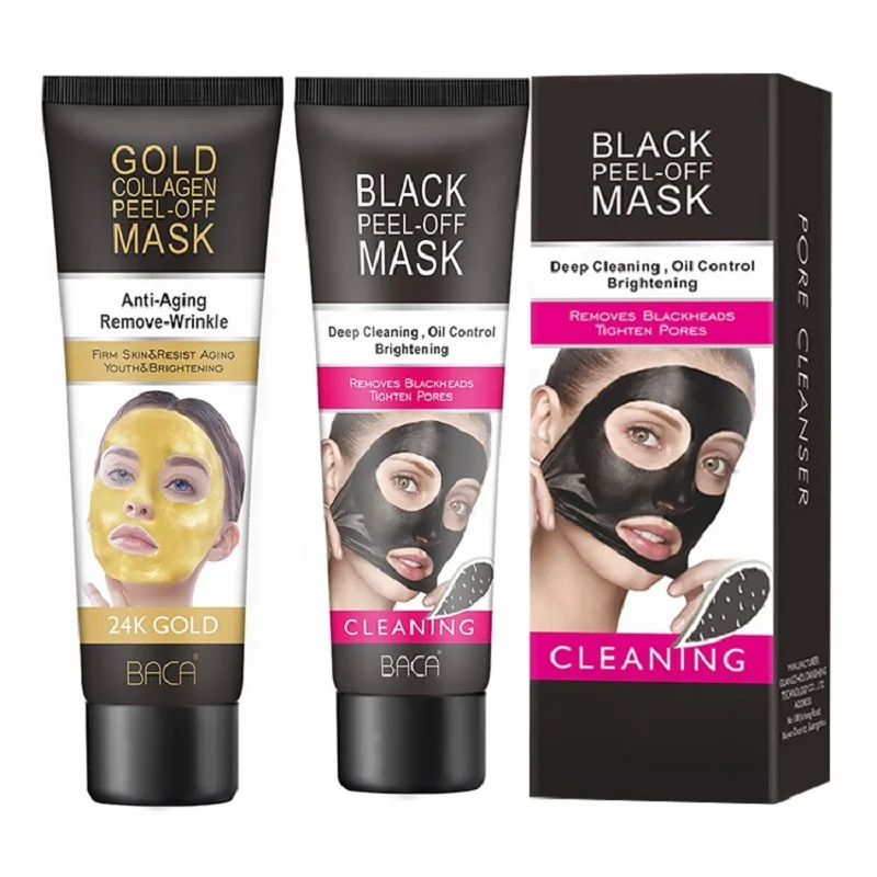 

Face Pore Black Dots Cleaning Blackhead Removal Shrink Pores Bamboo Charcoal Gold Black Peel Off Mud Oil Control Skin Care Mask