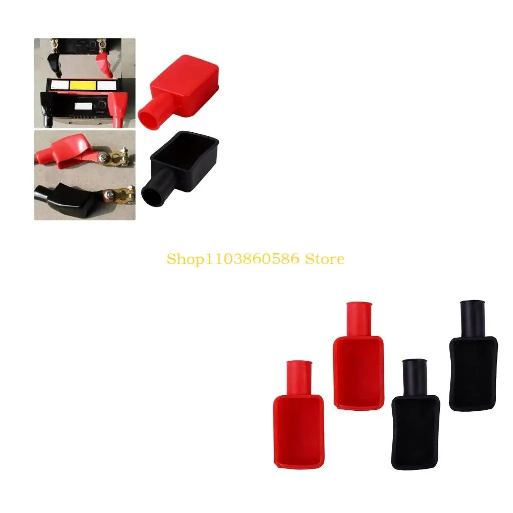 242A Universal Car Battery Terminal Protector Cap Heat Resistant Silicone Cover Easy Installation For Enhancing Electrical