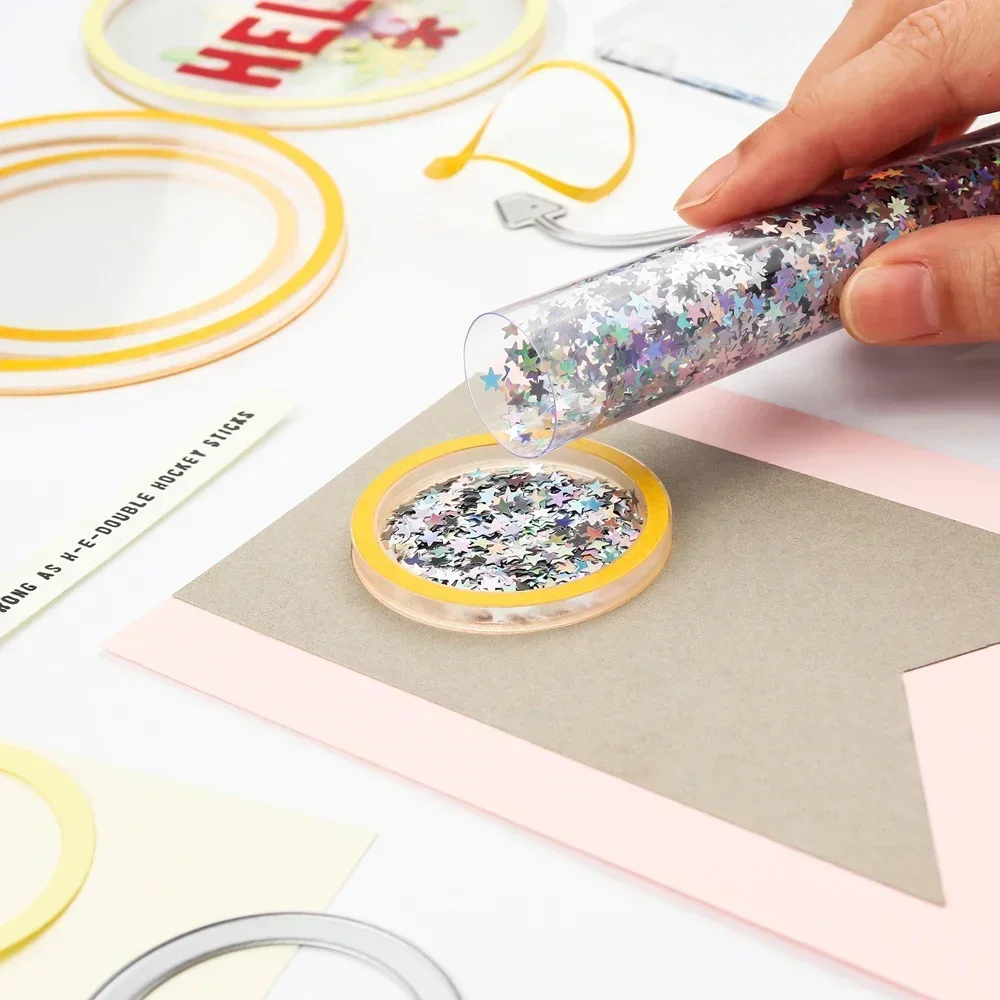 Cúpulas de coctelera dimensionales 3D en 3 paneles de coctelera circular de diferentes tamaños para hacer tarjetas, juego de cubiertas de coctelera hinchadas transparentes de plástico