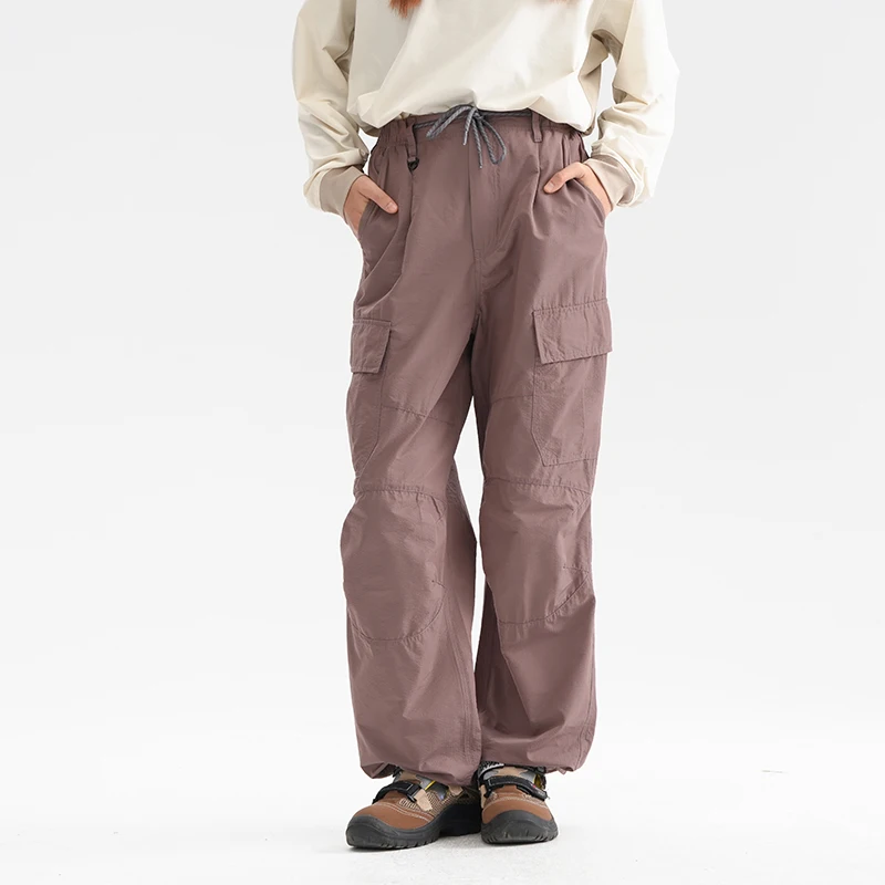 

Легкие быстросохнущие брюки-карго в американском стиле ретро для пар, походные брюки свободного покроя, повседневные треккинговые брюки