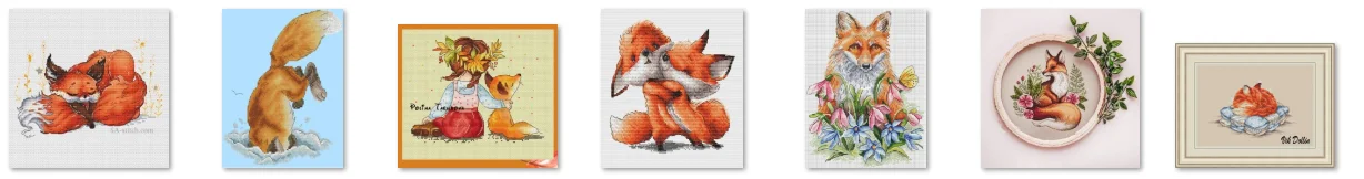 Genuine Product Egypt Long-staple Cotton Self-Made No Needle cross stitch kits  -Embracing the Little Fox 27-25 Cross Stitch Set