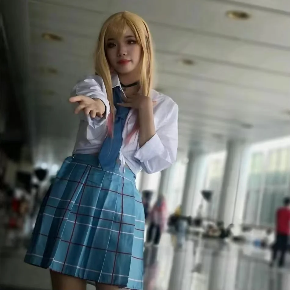 Kitagawa Marin Cosplay Anime Kitagawa Marin Cosplay Costume Dress School Uniform Wig Suit Plus Size Women view 3