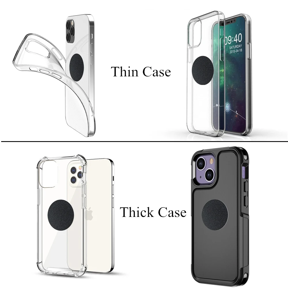 3Pack Metal Disk Sticker Sheet For Car Magnetic Phone Holder Universal Round Iron Mount CellPhone Magnet Stand Plate White