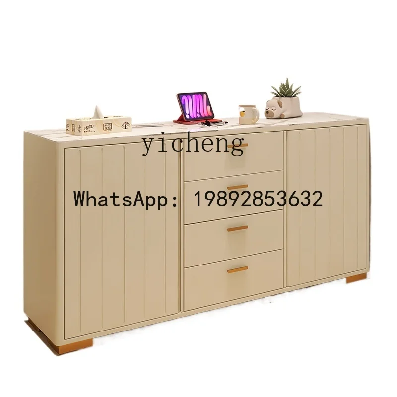 cream style meal side against the wall integrated locker household kitchen living room tea cabinet storage cabinet