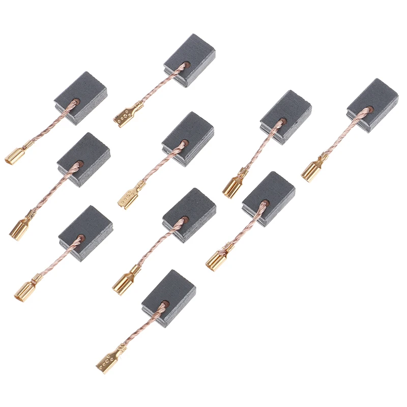 New 10Pcs  Copper Motor Carbon Brushes Kit For Angle Grinder 6*8.5*13.5mm