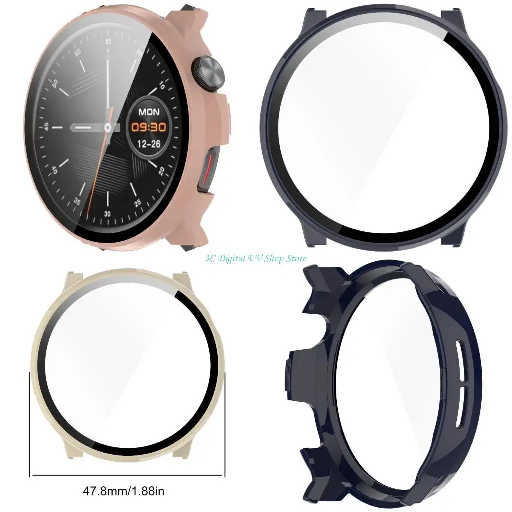 

E74D Watch Case Protective Shells PC+Glass Frame Watches Spare Part for Watch Lite 2