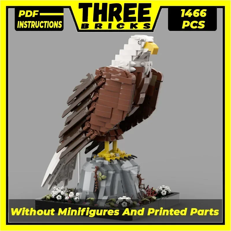 Moc Building Bricks Grassland Animal Model Iconic Bird-Bald Eagle Technology Modular Blocks Gift Christmas Toy DIY Sets Assembly